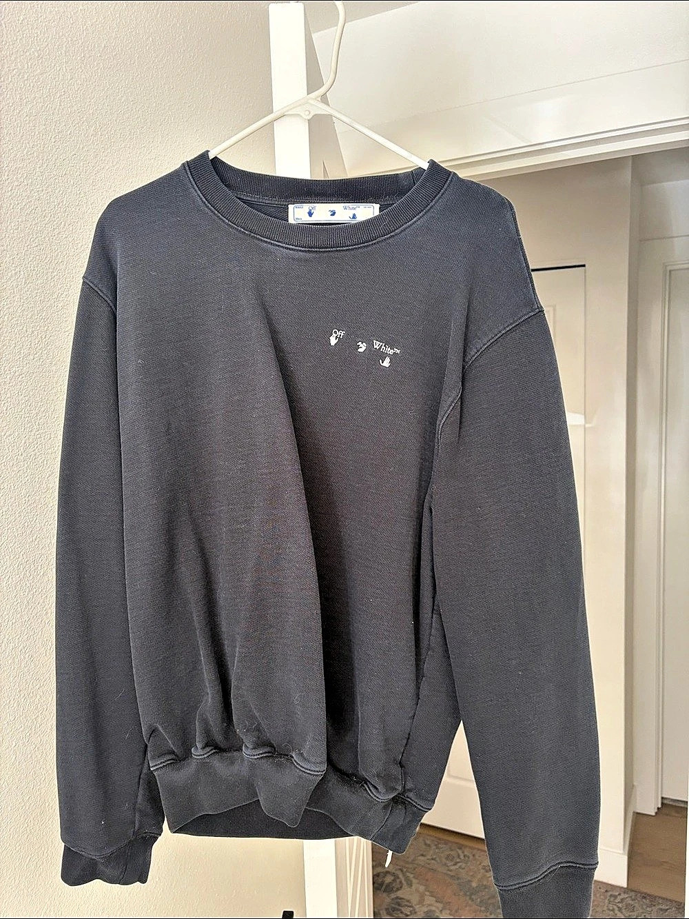 Off-White Caravaggio Arrows Crewneck Sweatshirt Black & White